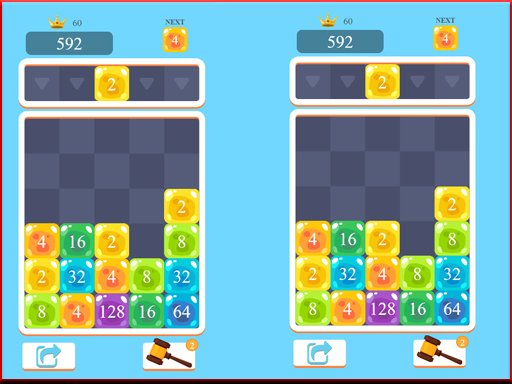 Jelly Number 1024 Puzzle Game