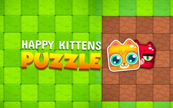 Happy Kittens Puzzle - Cute Cat Grid Game Online Puzzle Game