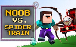 Noob VS. Spider Train: Endless Runner