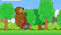 Bear on a Scooter Online Game